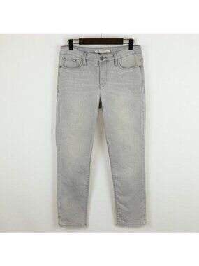 Athleta Sculptek Women's Size 8 Gray Kenai Wash Mid Rise Ankle Skinny Jeans
